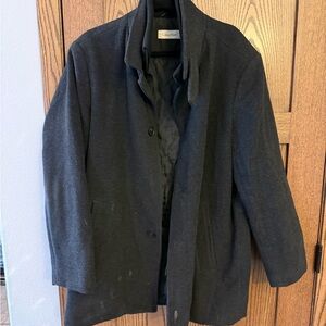 Calvin Klein Men's Dark Gray Pea Coat